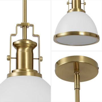 Homer Modern Industrial Iron LED Dome Pendant